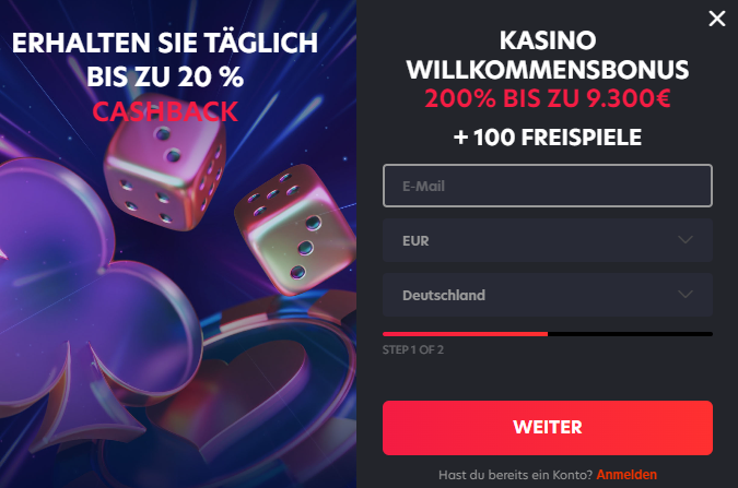 1red casino registrieren