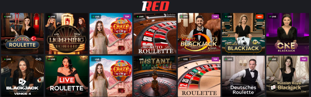 1Red Casino, Online Spielautomaten für echtes Geld mit schneller Auszahlung
